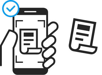 「レシートアップロード」または「購入明細アップロード」ボタンからカメラを起動。
